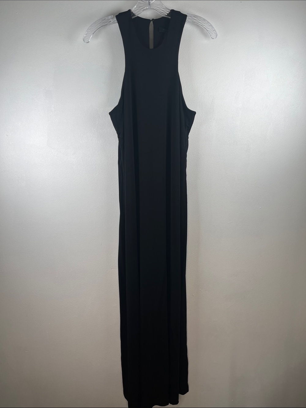 All Saints Sleeveless Racerback Black Maxi Dress Sz 12